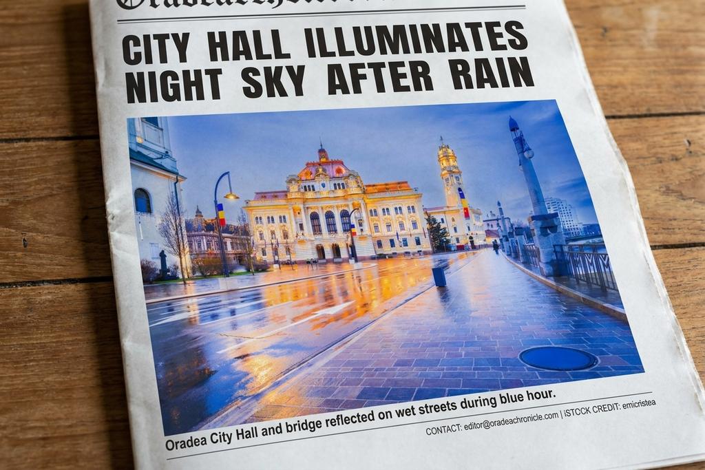 Local news displayed on a digital screen
